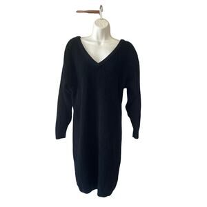 Vtg 80’s/90’s “Plain Jane” Blk Long Winter Sweater Dress Women Sz M